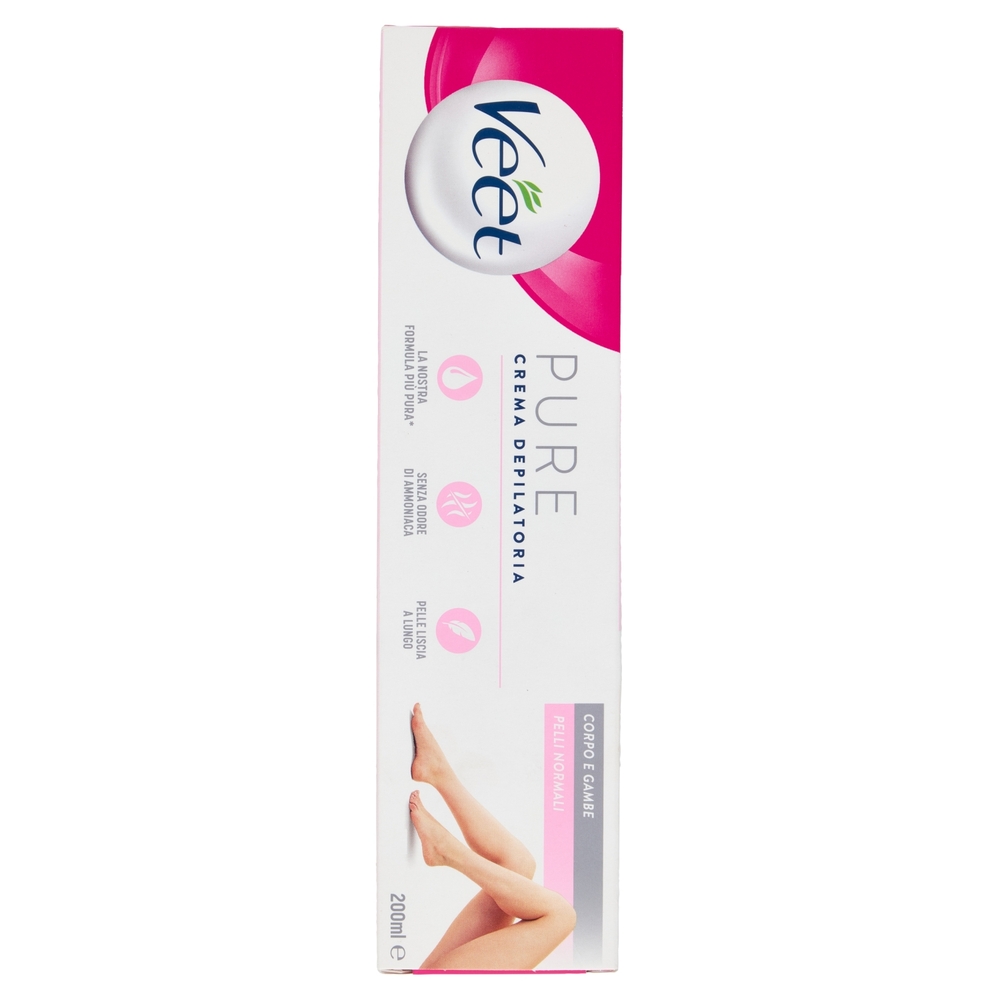 Veet Crema Depilatoria Corpo e Gambe Pure Pelli Normali 200 ml